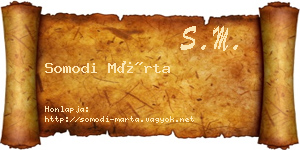 Somodi Márta névjegykártya